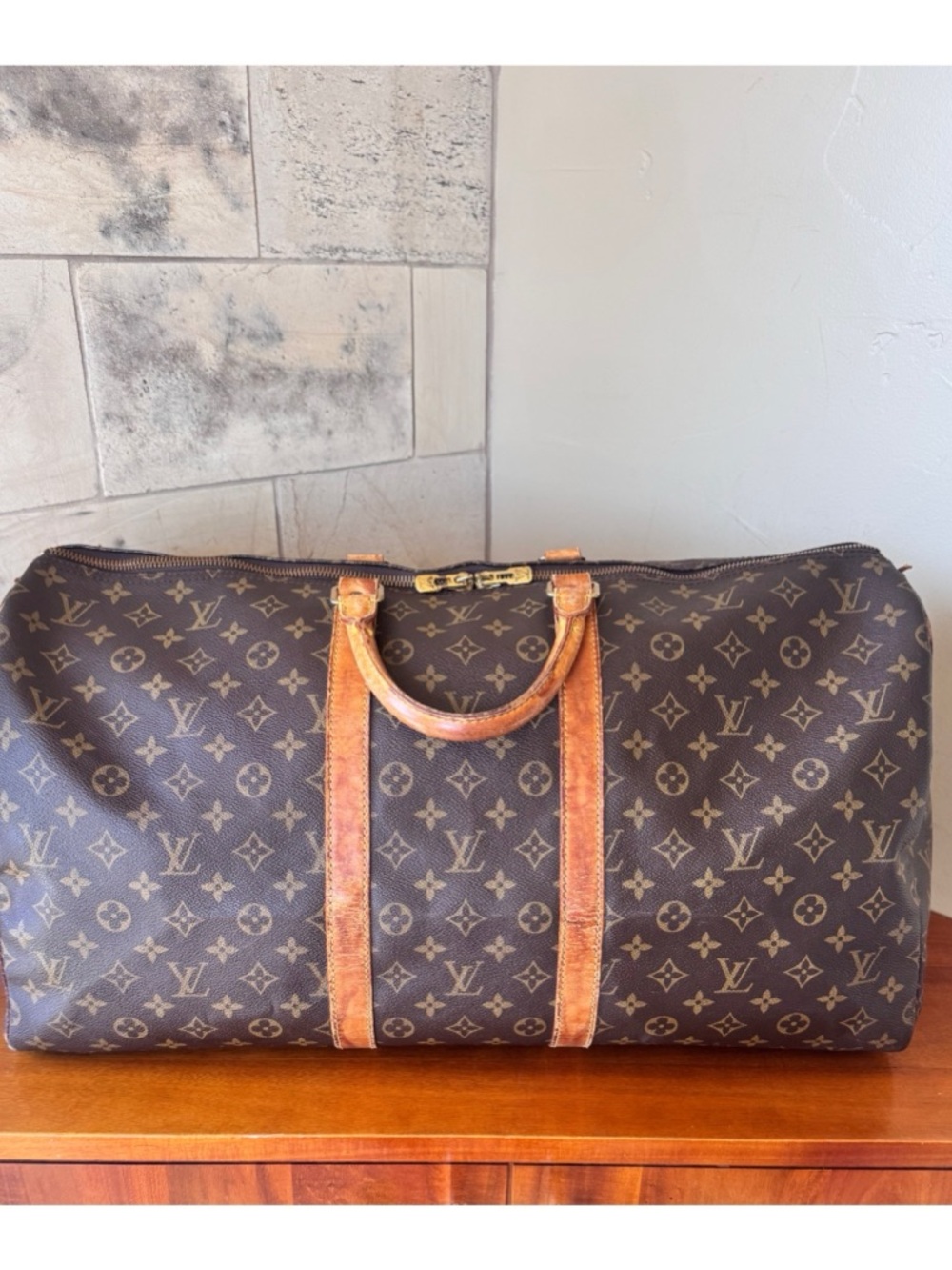 💛OVERSIZED💛LOUIS VUITTON KEEPALL 55 DUFFEL BAG - Picture 3 of 15